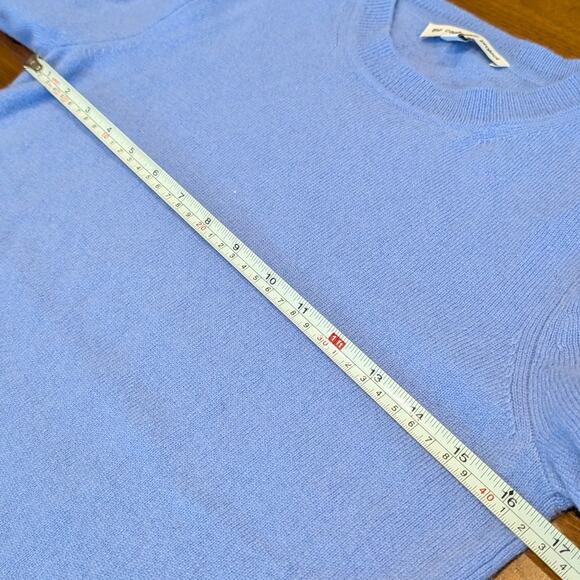 The Casmere Project Blue 100% Cashmere Short Sleeve Sweater Top, size S - Picture 5 of 7